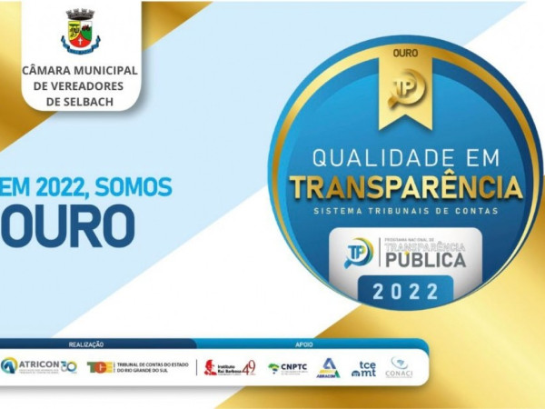 Somos Ouro na Qualidade de Transparência